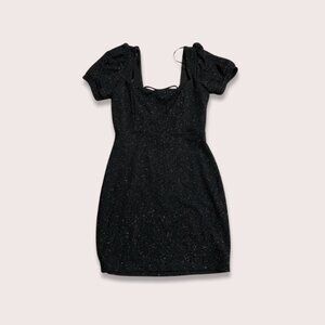 Windsor Black Glitter Mini Dress
